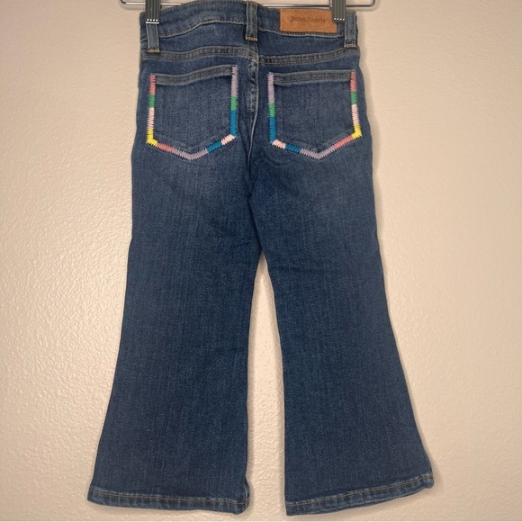 Palm Angels Girls Blue Denim Flared  Jeans 4 #10 - Picture 2 of 9